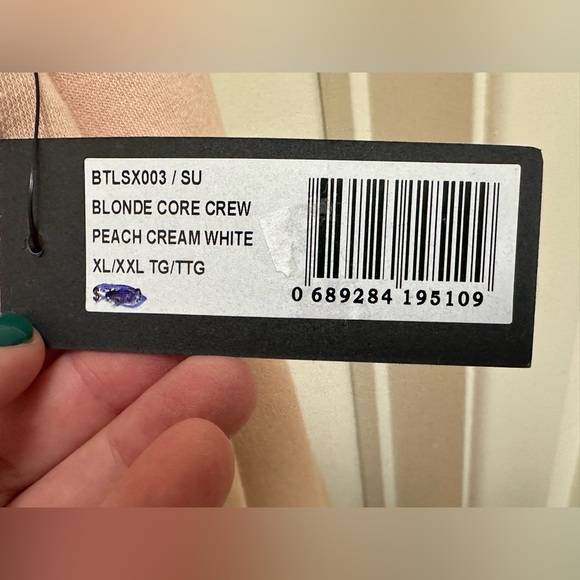 ✨ NWT Brunette The Label Blonde Crew Peach Crush XL/XXL - Picture 15 of 15